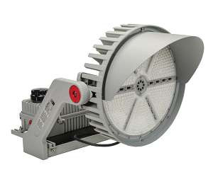 Keystone Technologies 500W LED Sports Light, Flood, 70000 lm, 120V-277V, 5000K, Gray | KT-SLFLED500-S1-40-YM-750-VDIM | Keystone Technologies at lightingandsupplies.com