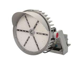 Keystone Technologies 750W LED Sports Light, Flood, 105000 lm, 120V-277V, 5000K, Gray | KT-SLFLED750-M1-40-YM-750-VDIM | Keystone Technologies at lightingandsupplies.com