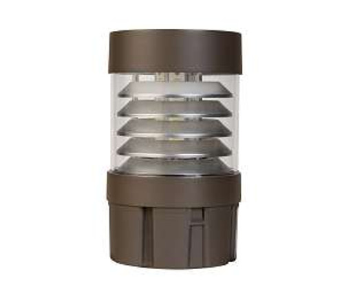 Keystone Technologies 14/19/24W Flat Bollard Head w/ Louver & PC, 120V-277V, CCT Select, BZ | KT-BLED24PS-2B-UNV-8CSB-VDIM | Keystone Technologies at lightingandsupplies.com
