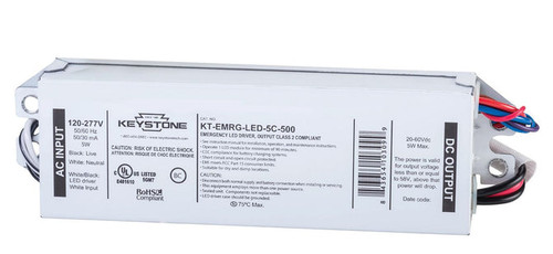 Keystone LED Emergency Back-Up 5W Constant Wattage Design Approximately 500Lm 120-277V Input Remote Compact Battery Pack (KT-EMRG-LED-5C-500-IP) | KT-EMRG-LED-12C-1200-IP | Keystone Technologies | Keystone Technologies at lightingandsupplies.com