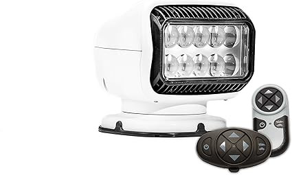 Golight Radioray GT Series Permanent Mount - White Halogen - Wireless Handheld &amp; Wireless Dash Mount Remotes