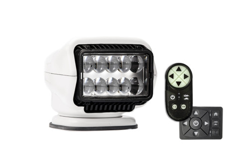 Golight Stryker ST Series Permanent Mount Black 12V Halogen w/Hard Wired Dash Mount Remote