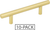 136BG-10 - 3" Center-to-Center 5-3/8" Steel Cabinet Bar Pull Brushed Gold - Elements