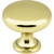 3910-PB - 1-3/16 Inch Diameter Madison Mushroom Cabinet Knob Polished Brass - Elements