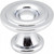 575PC - 1-3/16" Diameter Mushroom Button Cabinet Knob Polished Chrome - Elements