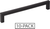 625-160MB-10 - 160mm (6-1/4") Centers Matte Black Square Bar Cabinet Pull 10-Pack - Elements