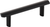 641-3MB - 3 inch Center to Center William Bar Cabinet Pull Matte Black - Elements