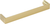 827-160BG - 6-5/16" Center to Center Thick Flat Square Cabinet Handle Pull Brushed Gold - Elements