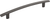 859-160BNBDL - Thatcher 160mm CC Curved Bar Cabinet Pull Brushed Pewter - Elements