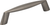 988-96BNBDL - Zachary Cabinet Pull 3-3/4 inch Center to Center Brushed Pewter - Elements
