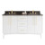 VKITDAS60WHLSR - 60 inch Dashwood Double Bowl Vanity White Left Single Right - Jeffrey Alexander