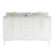 VKITDAS60WHWCR - 60" Dashwood Double Bowl Vanity White No Top - Jeffrey Alexander