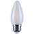 S12160 - 4.5W LED B11 Bulb 3000K-2000K Warm Dimming Medium Base Frost - Satco