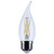 S12513 - 5.5W CA10 LED Medium E26 Base Clear 5000K 500 Lumens - Satco/Nuvo