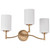 60-8203 - Liam 3-Light Vanity 22in Burnished Brass White Opal Glass 100W Max - Satco/Nuvo