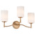 60-8203 - Liam 3-Light Vanity 22in Burnished Brass White Opal Glass 100W Max - Satco/Nuvo