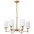 60-8206 - 6 Light Chandelier 360W Burnished Brass - Satco Nuvo