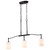 60-8218 - Liam 3 Light Island Pendant Matte Black White Opal Glass - Satco/Nuvo