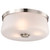 60-8220 - Lune 3-Light Flush Mount 60W Max E26 Brushed Nickel Etched White Glass - Satco/Nuvo