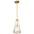 60-8265 - Valentine Small 1-Light Mini Pendant 60W Max E26 Vintage Brass Hammered Glass - Satco/Nuvo