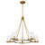 60-8268 - 5-Light Chandelier 60W Max Candelabra Base Vintage Brass Hammered Glass - Satco/Nuvo