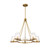 60-8268 - 5-Light Chandelier 60W Max Candelabra Base Vintage Brass Hammered Glass - Satco/Nuvo