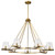 60-8269 - 7-Light Chandelier 40in Diameter 60W Max Vintage Brass Hammered Glass - Satco/Nuvo
