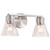 60-8332 - Gianna 2-Light 16in Vanity 60W Max Brushed Nickel Clear Glass - Satco/Nuvo
