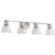 60-8334 - Gianna 4-Light Vanity 33.25in Brushed Nickel Clear Glass 60W Max E26 - Satco/Nuvo