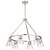 60-8335 - Gianna 6 Light Chandelier 30" Brushed Nickel Clear Glass - Satco/Nuvo