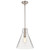 60-8338 - 1 Light Medium Pendant 12in Brushed Nickel Clear Glass 60W Max - Satco/Nuvo