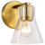 60-8342 - 2-Light Vanity 16in Vintage Brass Clear Glass 60W Max - Satco/Nuvo