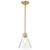 60-8347 - Gianna One Light Mini Pendant Vintage Brass Clear Glass - Satco/Nuvo