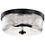 60-8608 - Grayson Small Flush Mount 13.5in 2x60W Matte Black Clear Ribbed Glass - Satco/Nuvo