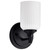 60-8641 - Solara 1-Light Wall Sconce 100W Max Matte Black Frosted Ribbed Glass Damp Rated - Satco/Nuvo