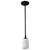 60-8645 - Solara 5" Wide Mini Pendant 100W Max E26 Matte Black Frosted Ribbed Glass - Satco/Nuvo