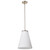 60-8738 - Royale Large Pendant Brushed Nickel Finish Ribbed White Glass 1-Light - Satco/Nuvo