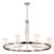 60-8739 - 8 Light Chandelier 60W Max E26 Brushed Nickel Ribbed White Glass - Satco/Nuvo