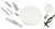 KT-LALED-CC-UNV-NF-KIT-B /A - Universal Canopy Cover Non-Feed Mounting Kit 2in & 5in Black J-Box T-Bar Drywall Masonry - Keystone Technologies