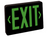 NX-605-LED/G/2F - 6" Green LED Die-Cast Exit Sign Double Face 2W Battery Backup - Nora Lighting