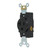18920000 - 20A 125V Panel Mount 5-20R Receptacle Black - Southwire