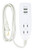 41226 - 4ft Desktop Power Strip 2 Outlets 2 USB Ports 2.4A White - Southwire