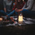 Groove Cordless LED Outdoor Table Lamp with Dimmer, Built-in Rechargeable Battery, 3-Level Brightness, Bluetooth Speaker / Color Changing, White