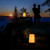 Groove Cordless LED Outdoor Table Lamp with Dimmer, Built-in Rechargeable Battery, 3-Level Brightness, White