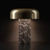 K70501 - FLUTED COLUMN Rechargeable Cordless LED Table Lamp, 3-Levels Brightness Touch Sensor Control, Black Marble / Brushed Brass - Bulbrite