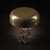 K70501 - FLUTED COLUMN Rechargeable Cordless LED Table Lamp, 3-Levels Brightness Touch Sensor Control, Black Marble / Brushed Brass - Bulbrite