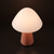 MUSHROOM Rechargeable Cordless LED Table Lamp, 3-Levels Brightness Touch Sensor Control, Terracotta