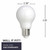 4.5/7/11W (40/60/75W Equiv.) Warm White (2700K) A19 E26 Base 3-Way LED Light Bulb