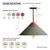 EIN-HL1CW-1100 - Artisan Concrete Collection Summit Mountain Pendant Fixture Cream White Max 20W E26 Damp Rated - Euri Lighting