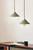 EIN-HL2OG-1100 - Artisan Concrete Collection Summit Mountain Pendant Fixture Olive Green 20W E26 Damp Rated - Euri Lighting